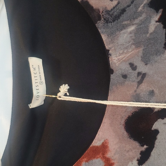 Lovestitch body con dress with sheer long sleeves. New with tag. - Picture 3 of 6